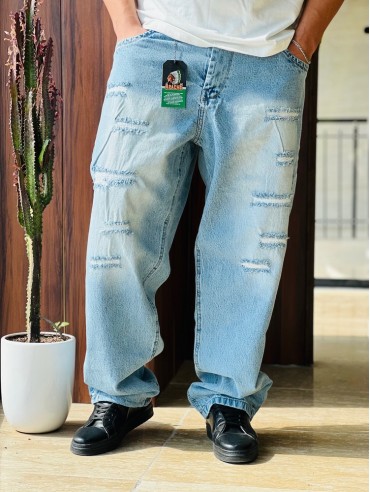 شلوار جین بگ سایز بزرگ کد 3407